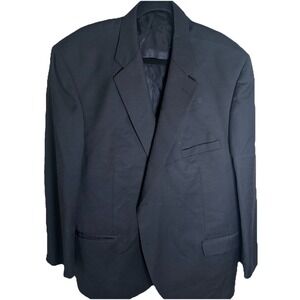 Joseph & Feiss 52R Black Blazer Men‎ Two Button Wool Sport Coat Jacket
